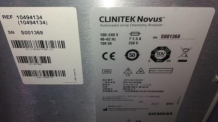 Used For Sale SIEMENS CLINITEK NOVUS Chemistry Analyzer