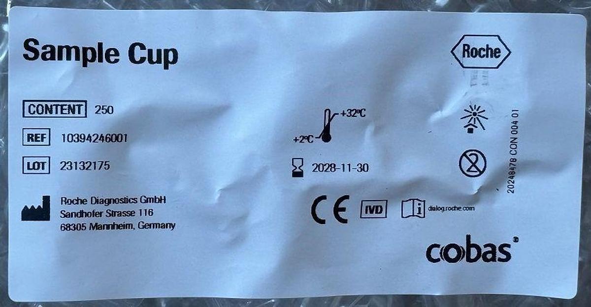 Used COBAS Sample Cup