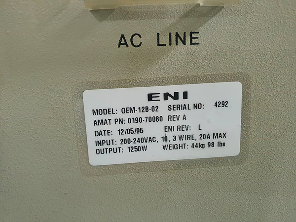 Used AMAT P5000 MxP+ poly 3ch