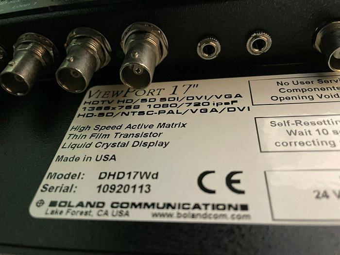 Used Boland Viewport 17" , Industrial Monitor , hdtv hd
