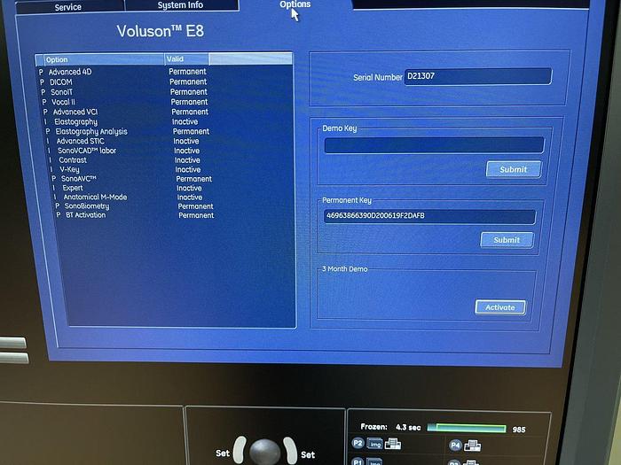 Gebraucht GE Voluson E8 Ultraschallgerät mit  2x neue Sonde + 1x gebrauchte sonde + Sony Drucker