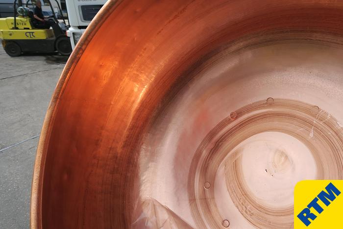 Used (8) Copper Coating Pans