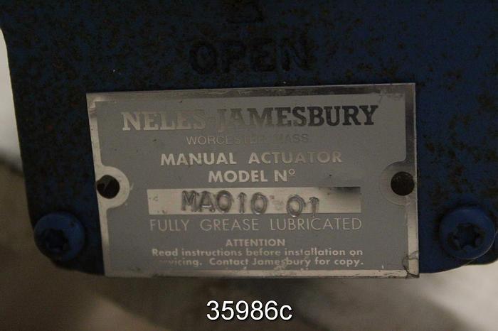 Used Neles Jamesbury 4" Hand Operated Wafer Sphere Butterfly Valve, 815L 11 3600 MT #35986