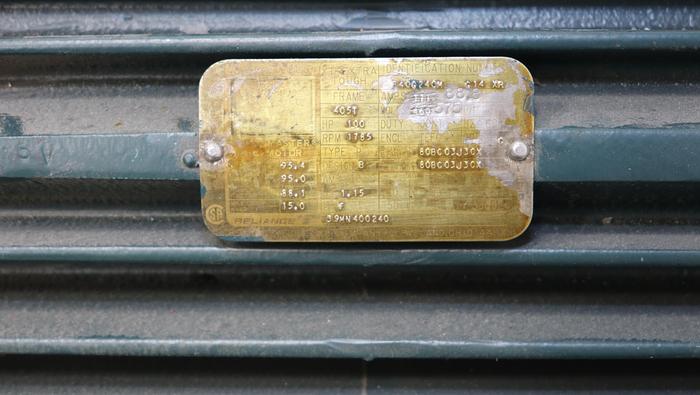 Used Reliance Electric 100 HP A/C Motor #44423