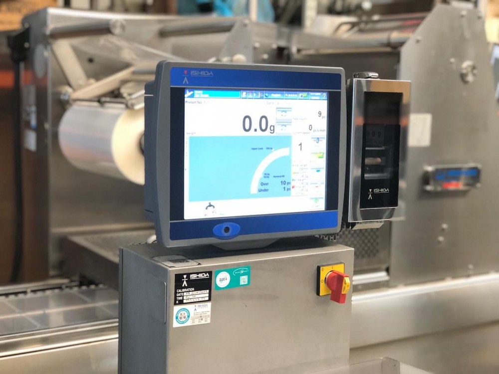 Used Ishida checkweigher with automatic reject