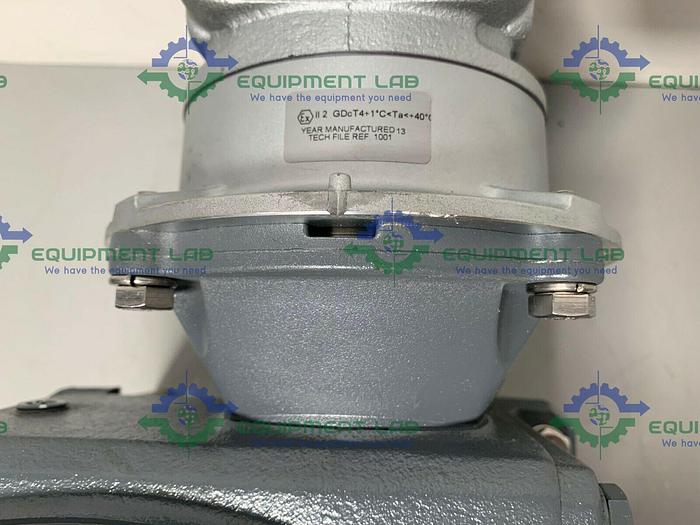 Used Boston Gear F724F-15-B5-6 Gear Reducer W/ Pneumatic Gast 8AM-NRV-11A Motor