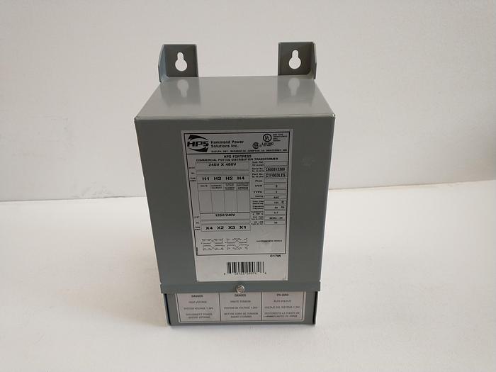 Used HPS HAMMOND POWER SOLUTIONS C1F003LES 240v x480v 3KVA Transformer (GH#112)