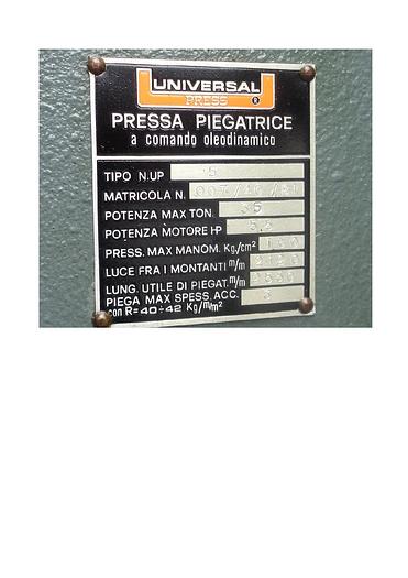 D'occasion 2500X30 UNIVERSAL PRESS #ITA4437