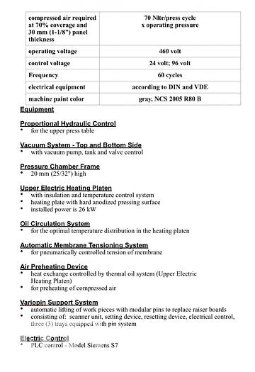 Used Wemhoner Variopress