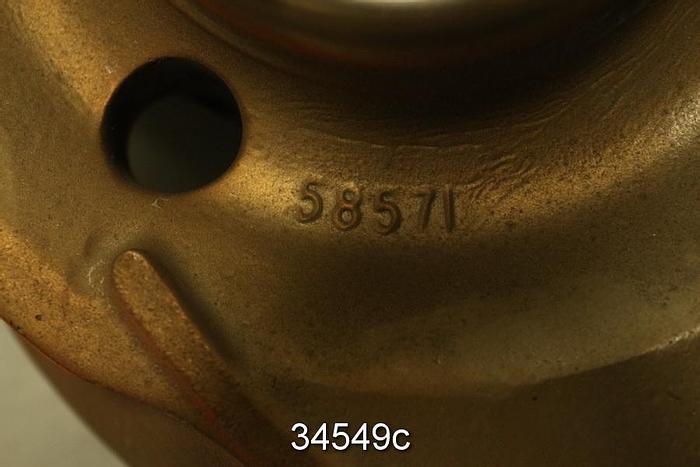 Used Goulds 3175 Impeller, 3x6x12, 3-Vane, 10" Diameter, Pattern 58571 #34549
