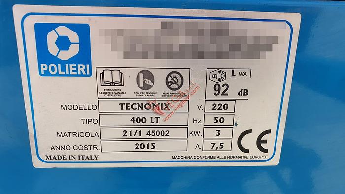 Used Planetary mixer POLIERI mod. TECNOMIX 400