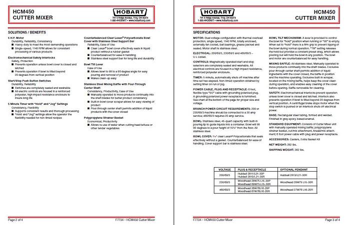 Used Hobart HCM450 Refurbished w/ atachemnts - w/ Guarantee can ship 
