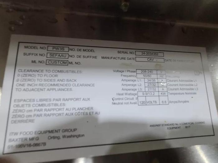 Used Proofer 2019 Baxter 6 Double Rack Proof Box BPW3S Excellent Condition - Can Ship