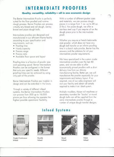 Used Dough Proofer Intermediate Benier 300 New Pockets w/ guarantee