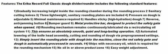 Used Erika Record 36 Part Divider Rounder Automatic 1 to 4 oz w/ Plate - Guaranteed