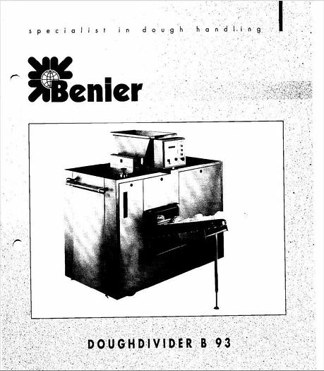 Used Benier B93 Dough divider 3 to 6 Pocket - Guaranteed Can Ship (two units)