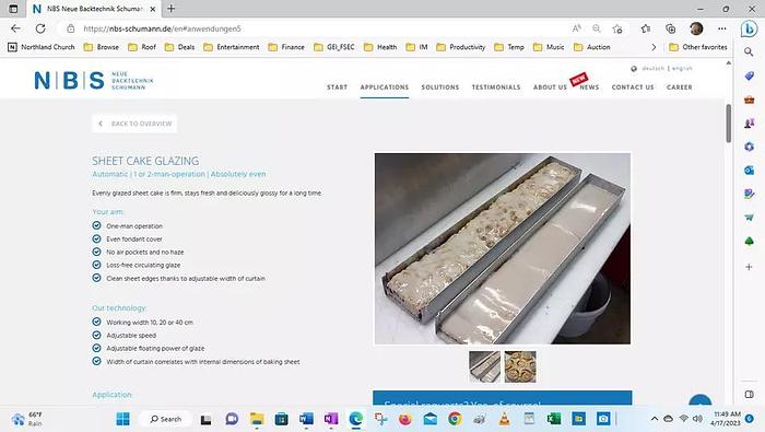 Schumann New Fondant Glazing Machine w/ guarantee