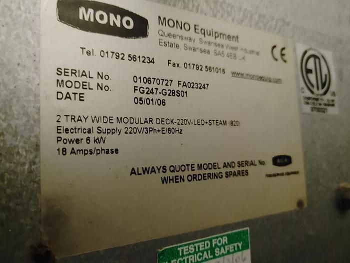 Used Adamatic / Mono Artisan 4 Deck Electric Oven w/Steam - Guaranteed