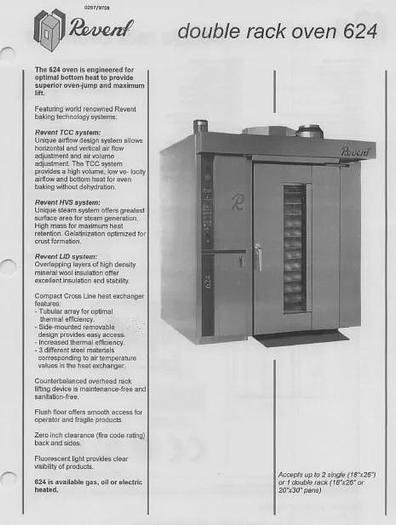 Used 2002 Revent 624 Double Rack oven Gas sold w/ guarantee - Can ship