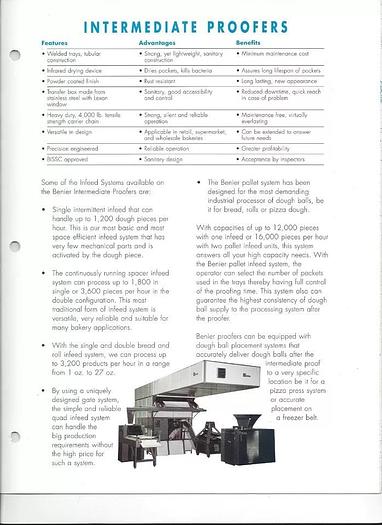 Used Dough Proofer Intermediate Benier 300 New Pockets w/ guarantee