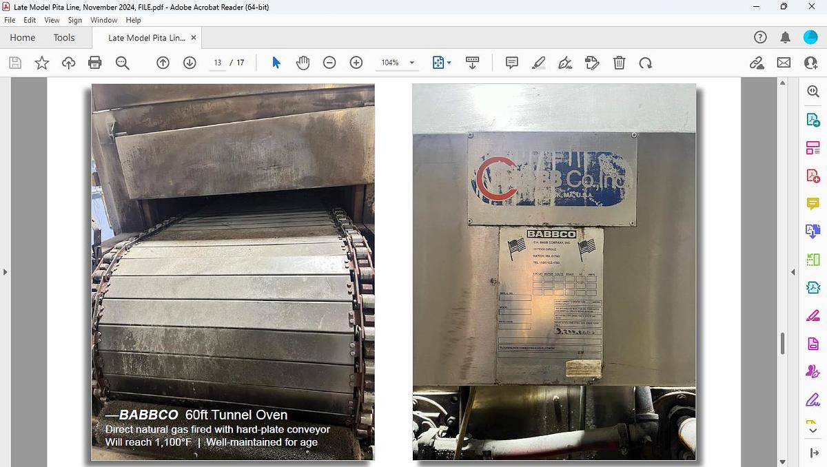 Used Pita Production Line two Ovens