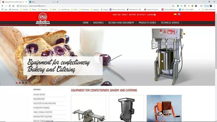 Used 240qt Mixer Planetary Bridge Vimar Sabadell TBM 150 - Guarantee Can ship