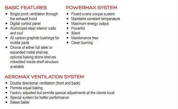 Used Picard Tray oven 8-24 Gas - unassebled smallest foot print - guaranteed can ship