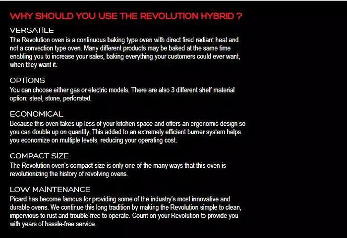 Used Picard Tray oven 8-24 Gas - unassebled smallest foot print - guaranteed can ship