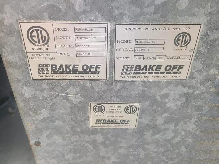 Used Apex - Bake Off Mistral 5 Pan Electric oven steam Pre-owned Guaranteed
