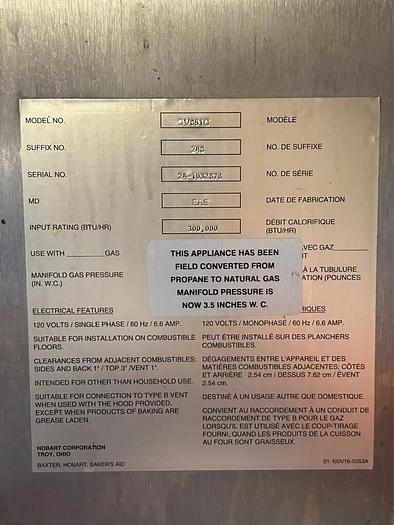 Used Baxter OV851G Tray Oven 24 Pan Pizza Breads - w/ guarantee Can ship