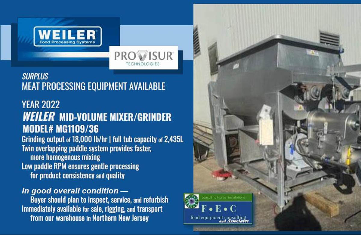 Used Weiler Meat Mixer Grinder Call 407-608-2550
