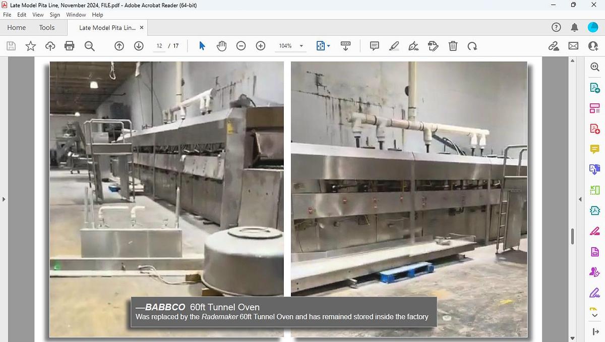 Used Pita Production Line two Ovens