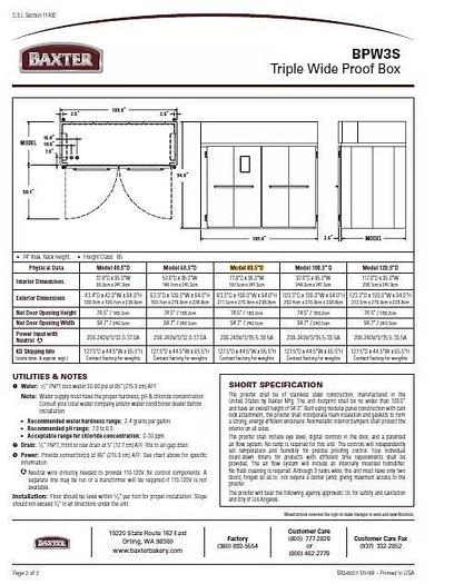 Used Proofer 2019 Baxter 6 Double Rack Proof Box BPW3S Excellent Condition - Can Ship