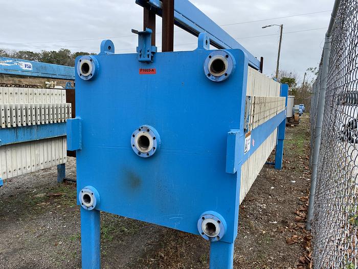 Used Used Ascension Industries Inc. approximately 59.7 cu.ft. recessed plate filter press