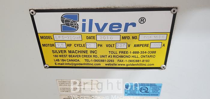 Used 2010 Silver SFS-730MS used Shaper