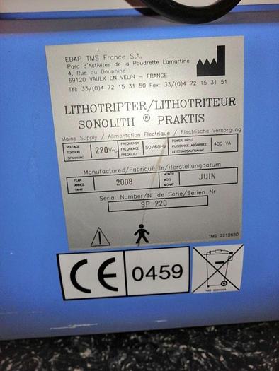 Used EDAP TMS Sonolith Praktis Lithotripter