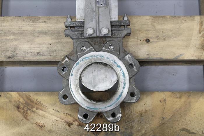 Used Fabri-Valve 4" Hand Operated Knife Gate Valve #42289