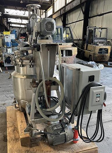 Used 250 LITER J.C. PARDO TRIPLE MOTION VACUUM KETTLE - 316 S/S - 20 PSI/FV/100 PSI JACKET