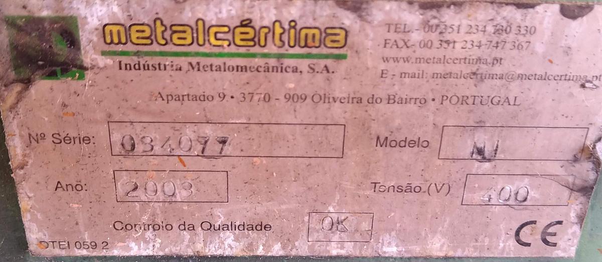 Usado Moinho para serrim METALCERTIMA