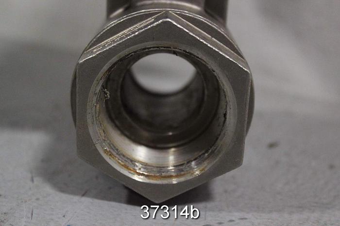 Used Jamesbury 1.5" Pneumatic Ball Valve, 1.5 9FB 3600 TTB, Threaded #37314