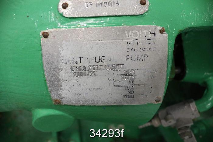Used Voith L309GIII12.5/15 Centrifugal Pump, 5x6 #34293