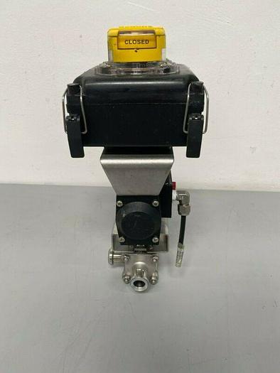 Used SVF Flow Controls AS11-2BAB34 3-Way Sanitary Ball 3/4" Valve