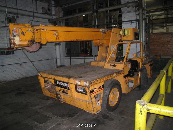 Used Broderson IC-80 Carry Deck Crane, Ic-80 2D With Four Wheel Steer Feature, 17,000 Pound Maximum Lift Capacity, Lp Or Gasoline Dual Fuel, Approx 835 Hours #24037