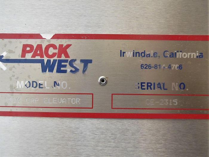 Used Elevator, Cap, Pack West, Mdl 10, S/St #L743064