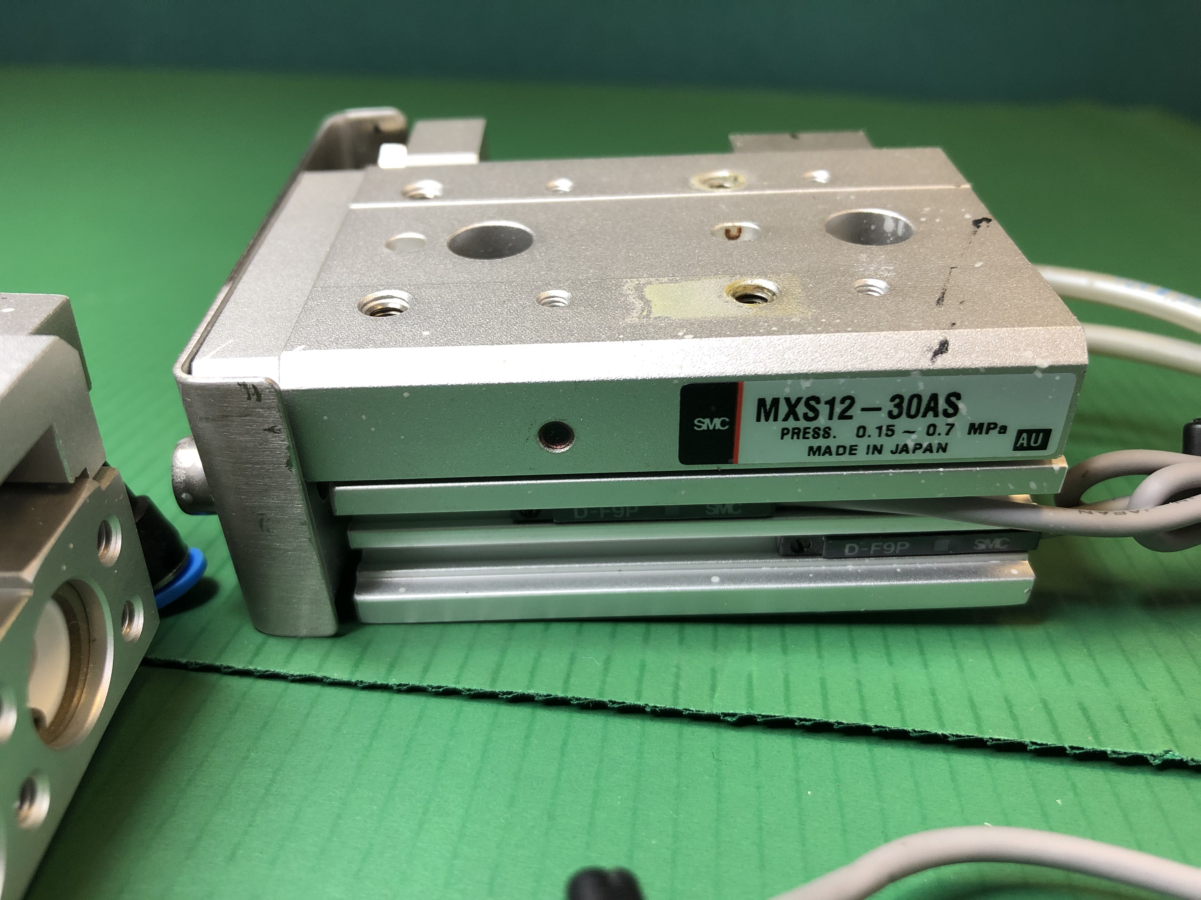 Used SMC MXS12-30AS Pnuematic Dual Rod Cylinder