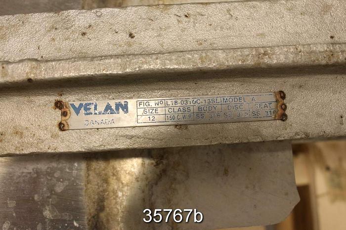 Used Velan 12" Hand Operated Knife Gate Valve #35767