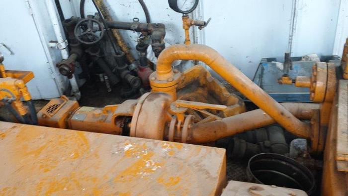 Used National JWS-165-L, 4x5 Triplex Mud Pump Package