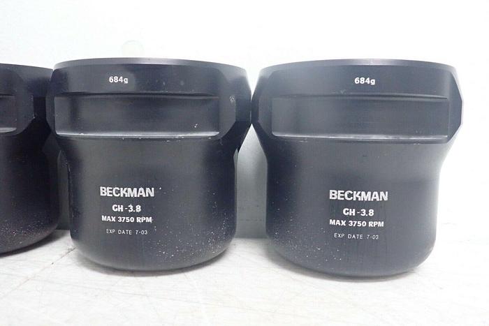 Used Lot of 4 Beckman GH 3.8 Centrifuge Swing Buckets with 4 Inserts