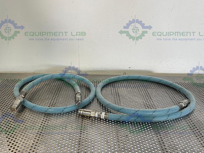 Used 74" Flexible Hose w/ Parker F9-502-8FP Hydraulic Quick Connect Hose Coupling
