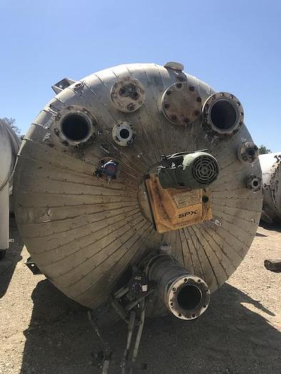 Used Used Plant Maintenance Service Corp Tank approximately 3,000 gallon 316L stainless steel vertical mix tank